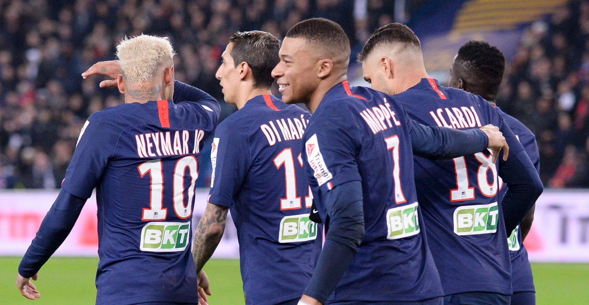 Les Quatre Fantastiques - PSG's Fantastic Four: Neymar, Angel Di Maria, Kylian Mbappé and Mauro Icardi
