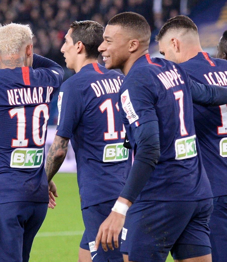 Les Quatre Fantastiques - PSG's Fantastic Four: Neymar, Angel Di Maria, Kylian Mbappé and Mauro Icardi