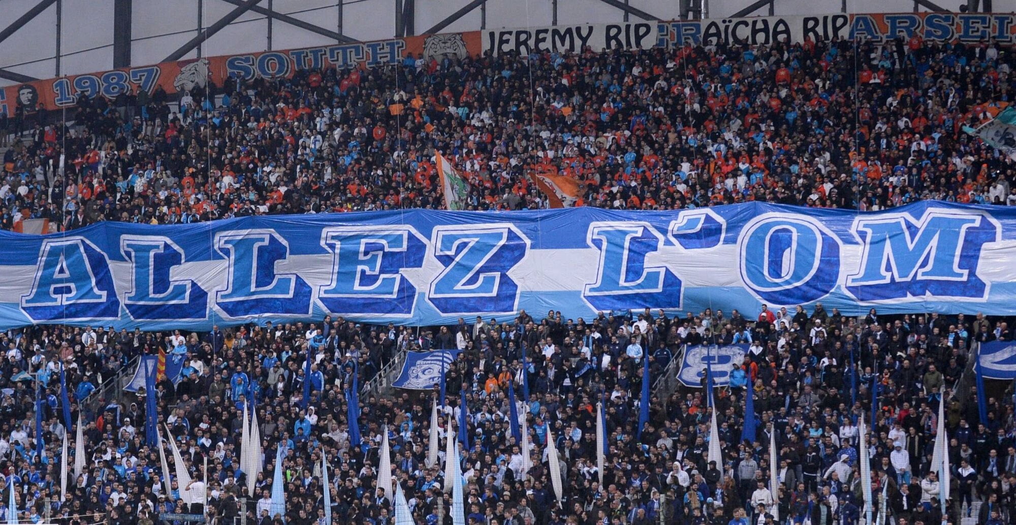 Olympique de Marseille, fans, banner