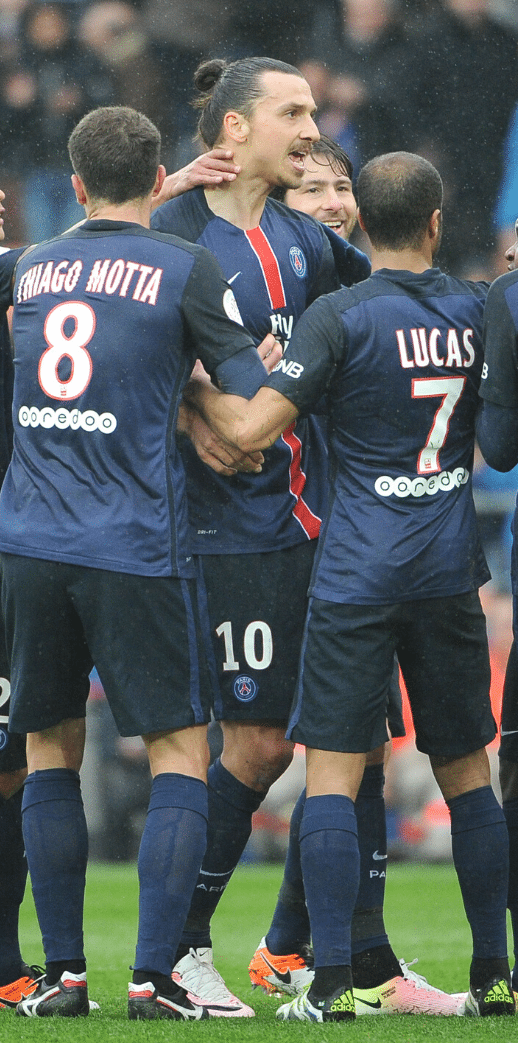 Paris Saint-Germain, PSG, Zlatan Ibrahimovic, goal celebration