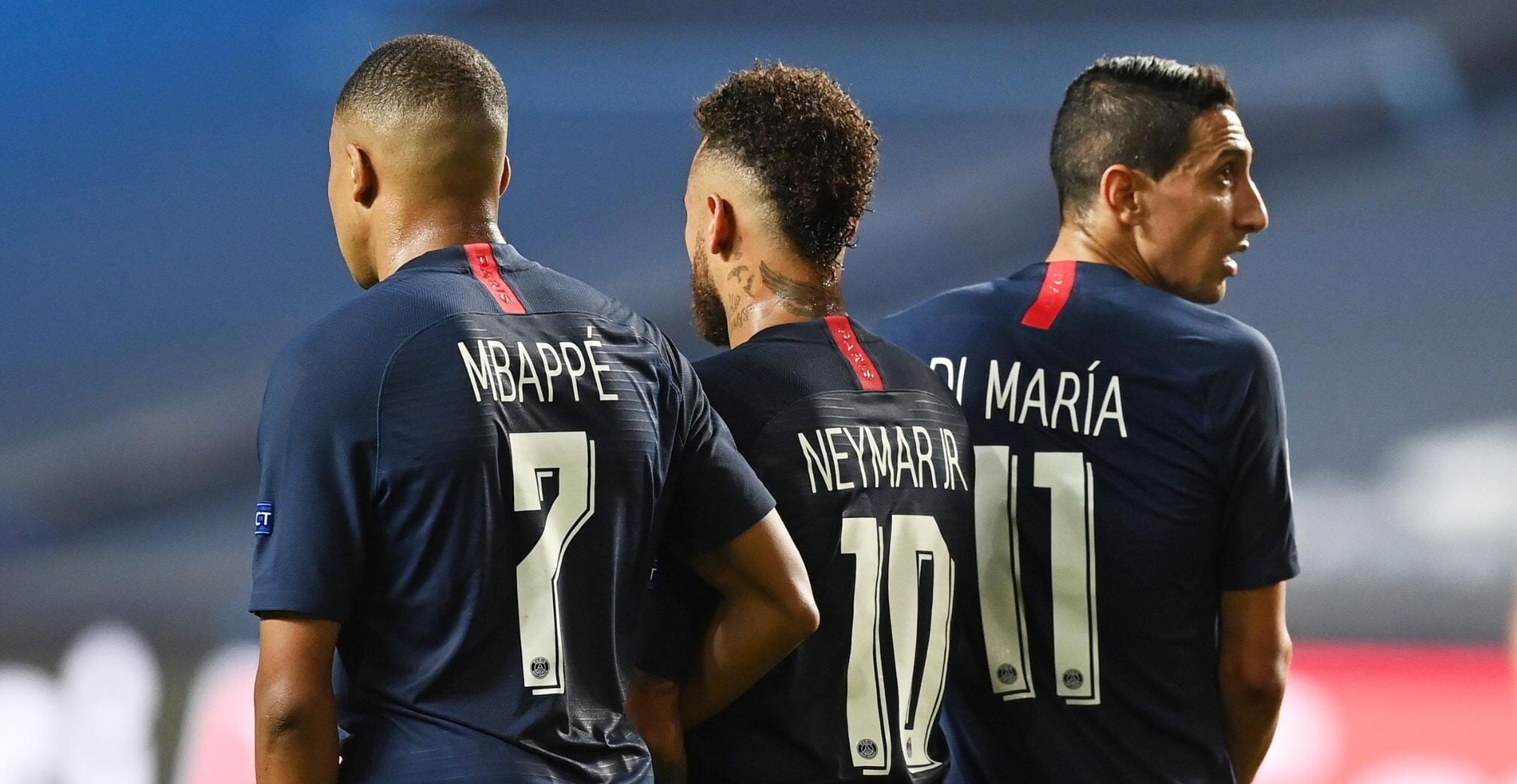 Kylian Mbappé Neymar Jr Angel Di Maria PSG Paris Saint-Germain