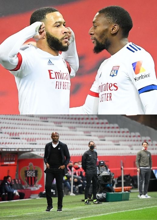 Lyon Nice Depay Toko-Ekambi Vieira tops flops collage