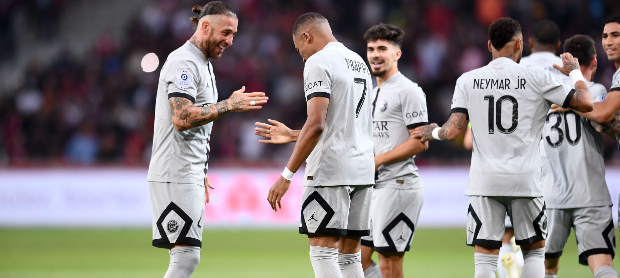 Lille PSG Ramos Mbappé celebration
