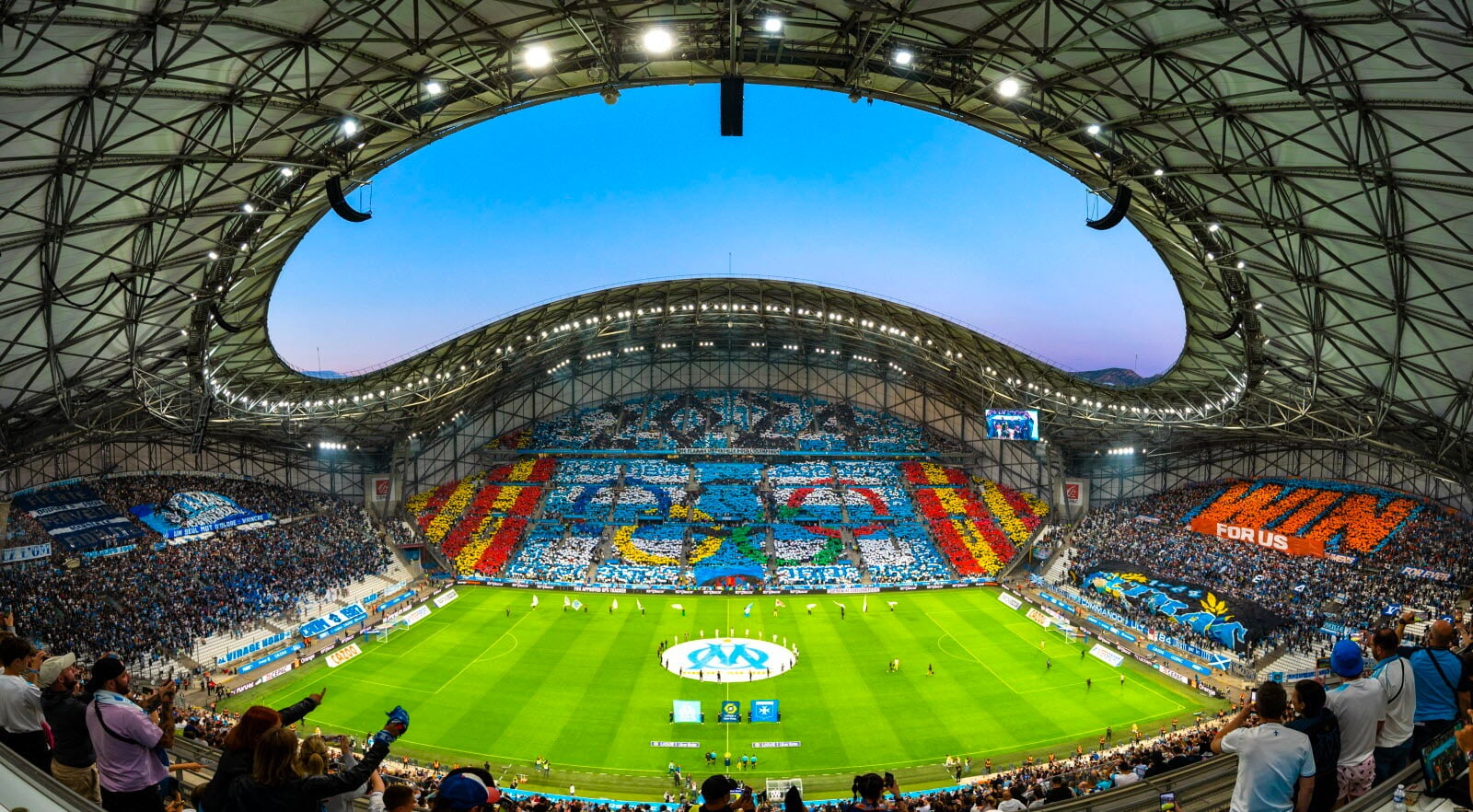 Olympique de Marseille fans honour the 2024 Olympic Games