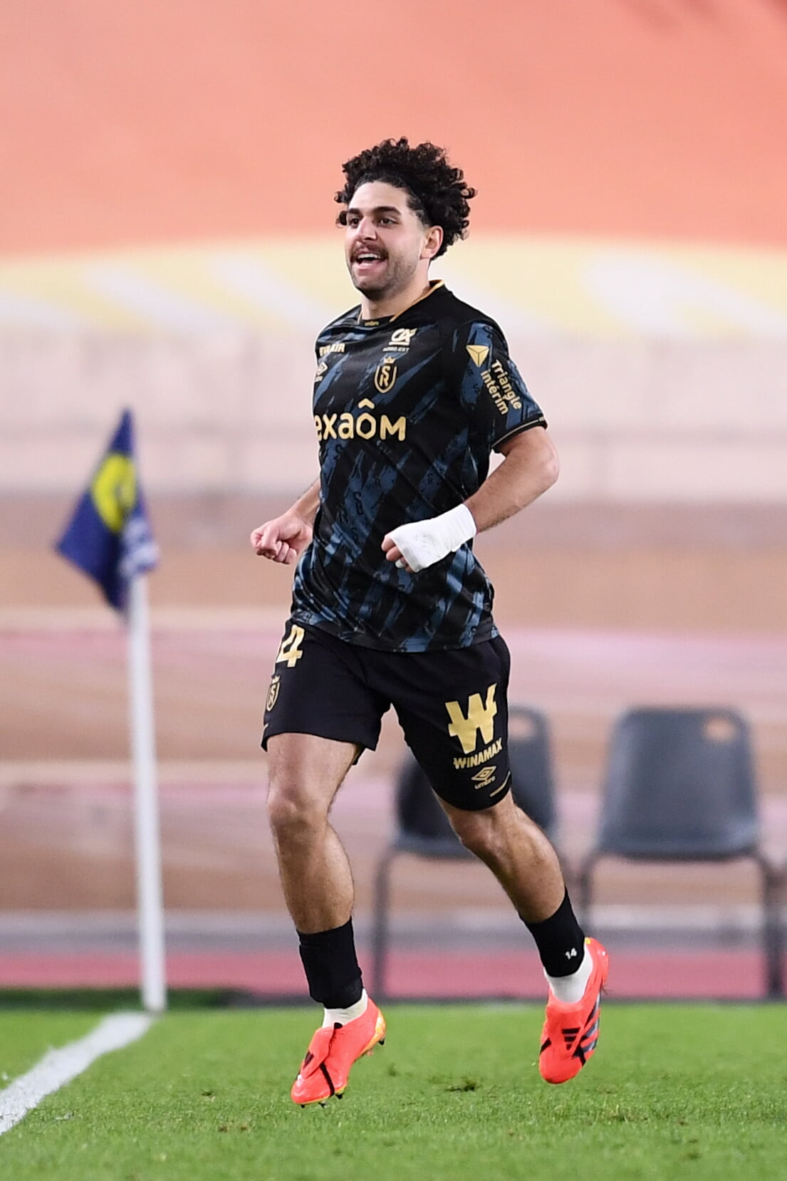 Reda Khadra celebrating his goal vs Monaco