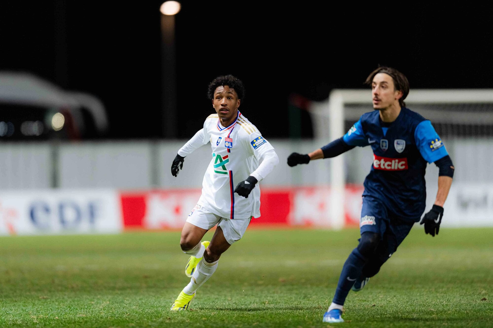 Lyon's Malick Fofana in Coupe de France action
