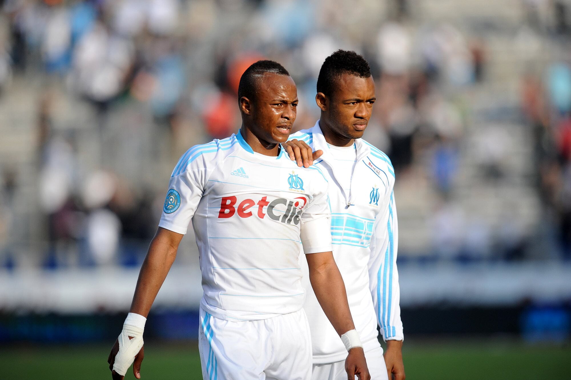 André Ayew and Jordan Ayew with Marseille in 2011