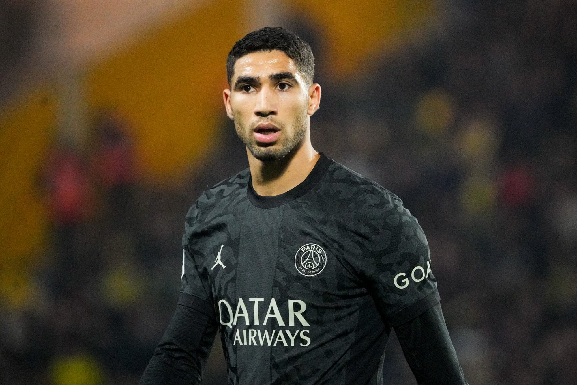 Achraf Hakimi in action with PSG