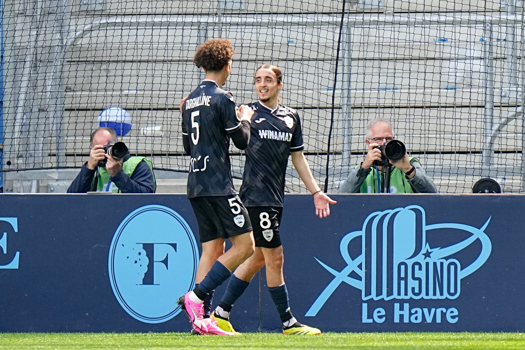 Le Havre players celebrating